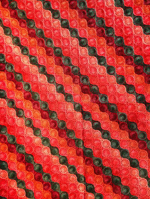 Women's Aari Embroidery Wool Stole
